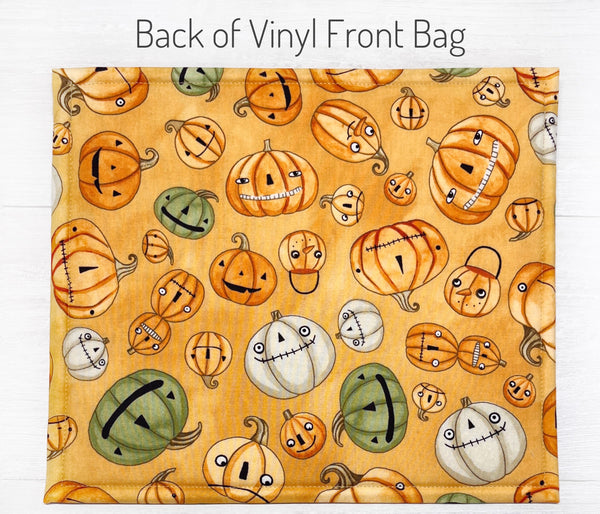 Halloween Pumpkin Project Bag with Halloween Whimsey Fabric by Teresa Kogut - Full Fabric or Vinyl Version