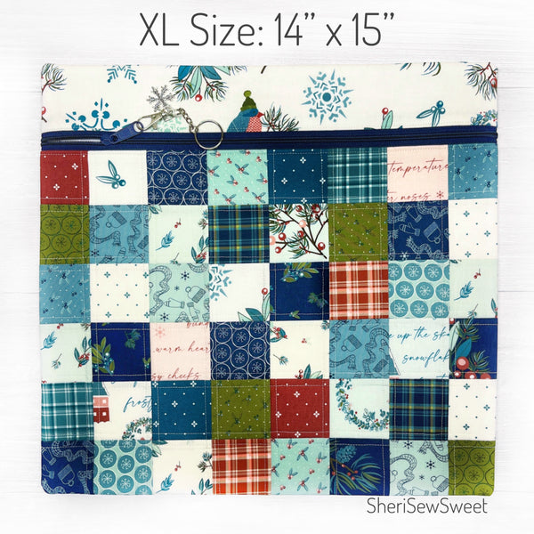 Winter Project Bag featuring Arrival of Winter Fabric Collection
