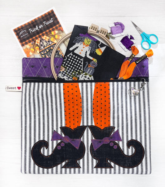 Halloween Witch Shoes Project Bag