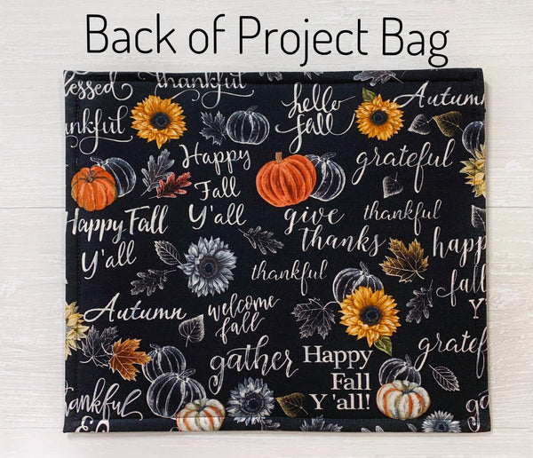 Fall Cross Stitch Project Bag